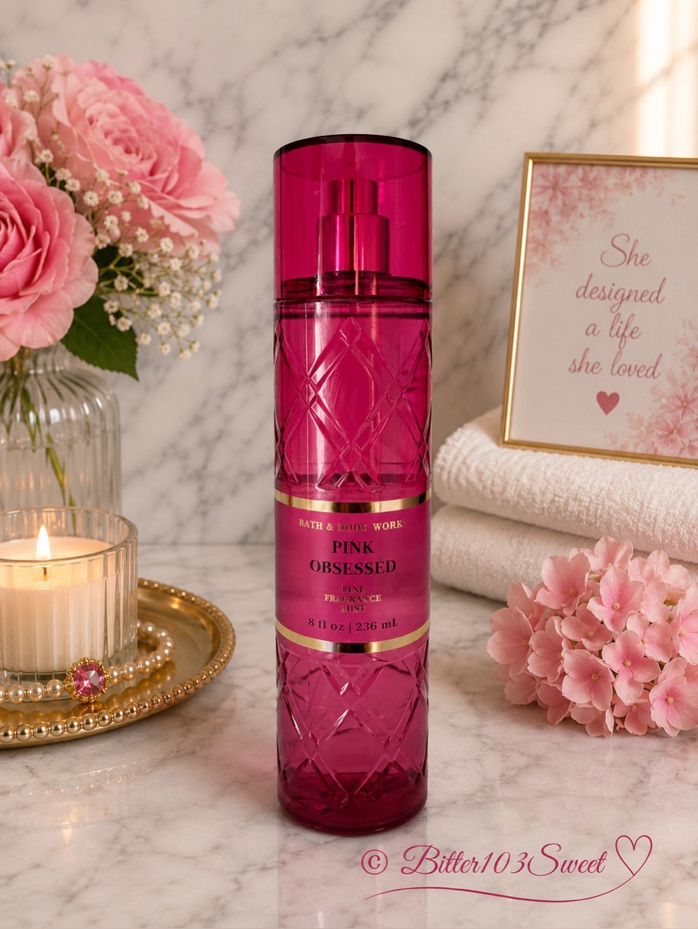 Bath & Body Works Pink Obsessed Fine Fragrance Mist 8 oz